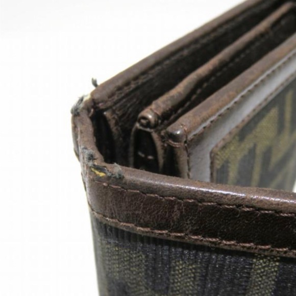 FENDI Zucca pattern brown long wallet unisex Authentic - Picture 3 of 6